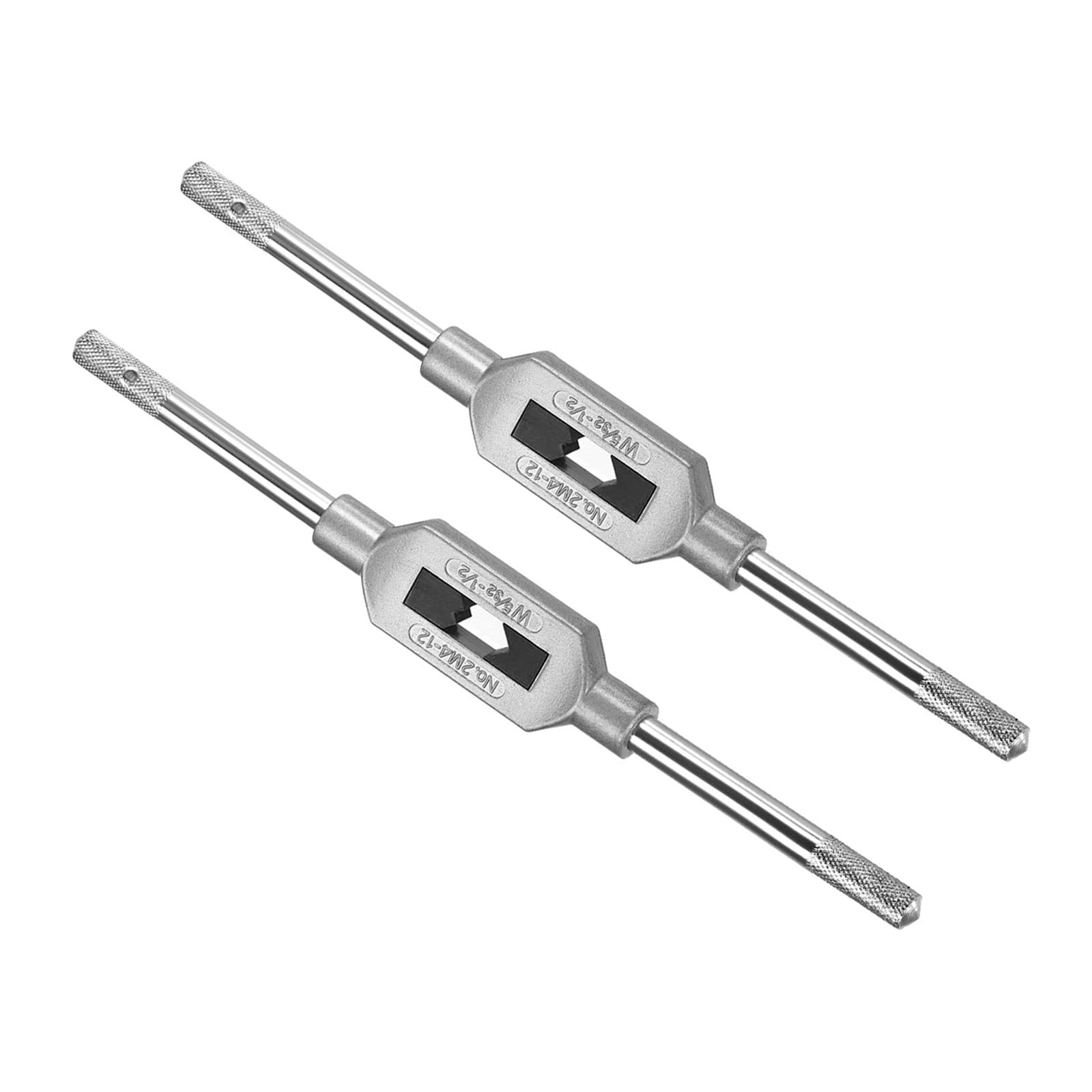CoCud Tap Wrench Handle, Fit M4-M12 W5/32-1/2 Taps Size, Zinc Alloy & Carbon Steel Adjustable Wrench Reamer Tapping Hand Tool - (Applications: for Tapping Operations), 2-Pieces