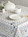 Maison d' Hermine Table Cloth Rectangle Table 100% Cotton 60 x 120 Inches Tablecloth Reusable Decorative Everyday Use for Dining Room, Farmhouse, Home, Party, Festive & Wedding Spring Summer - Faience