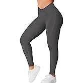 YEOREO Workout Leggings Womens V Waist Butt Scrunch Gym Leggings Booty Lifting Seamless Yoga Pants