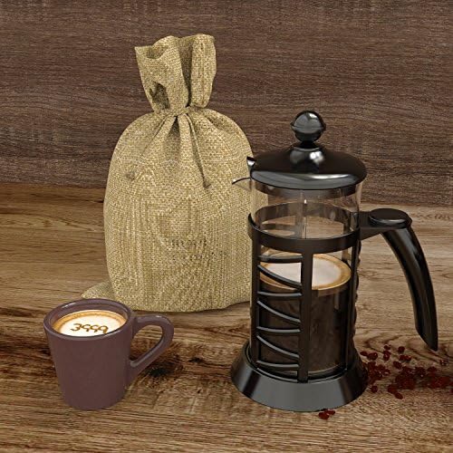 Noeler French Press Glass and PP Plastic Coffee Maker,Coffee Espresso Maker, 34oz Glass Teapot