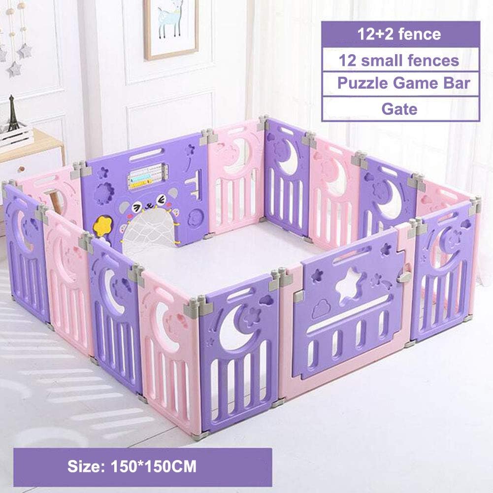 purple playpen for baby