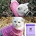 Bolbove Bro'Bear Cable Knit Turtleneck Sweater for Small Dogs & Cats Knitwear (Pink, Large)
