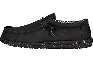 HEYDUDE Men’s Wally Stretch Canvas Loafers | Comfortable Lightweight Slip-On Shoes for Men | Casual Walking, Travel & Everyday Comfort