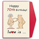 Mcduldul Funny 70th Birthday Card for Men Women, Humorous 70 Years Birthday Gifts for Couple Husband Wife, Seventy Decorations Ideas for Anniversary Valentines Day
