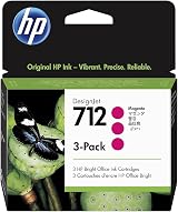 HP 712 Magenta 3-pack 29 ml Genuine Ink Cartridge for DesignJet T650 T630 T250 view 1