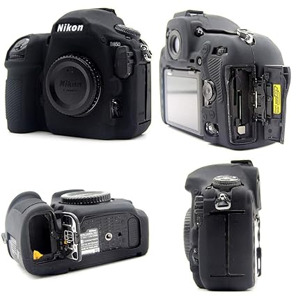 Funda de Silicona Carcasa de Silicona para cámara Nikon D850 Negro ...