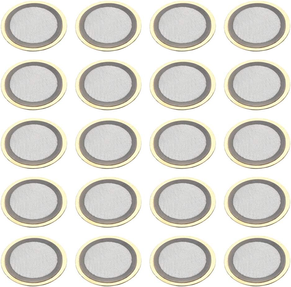 sourcing map 20 Pcs Piezo Discs 10mm Acoustic Pickup Transducer Element Trigger Buzzer Drum Guitar