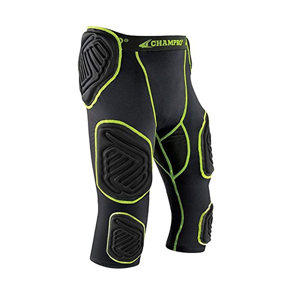 Photo 1 of CHAMPRO Bull Rush 7-Pad Girdle CHARCOAL , BLACK INSET, Adult X-Large