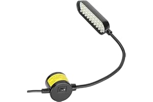 Walfront LED Working Light with Magnetic Mounting Base 40LED Flexible Gooseneck Magnet Sewing Machine Tool Work Lamp(US Plug)