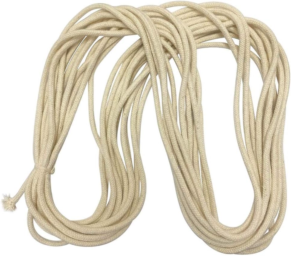 Oil Lamps & Accessories - Cotton Torch Wicks Replacement Kerosene-lamp - for Tiki Torches,Oil Lamps,Lampberger Lamp,Dietz Oil Lantern 1/4 inch Round (50feet)