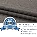 H.VERSAILTEX Linen Blackout Curtains 108 Inches Long for Bedroom/Living Room Thermal Insulated Grommet Curtains Primitive Textured Linen Burlap Effect Window Draperies 2 Panels - Heather Taupe Gray