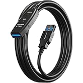 MutecPower 16 Feet Active USB Extension Cable 3.0 Male to Female with A Extension chipset Signal Booster - Active Extension/R
