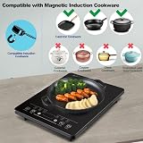 Panana Electric Induction Hob Portable Digital Touch Single Cooker Black view 4