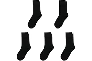Bamboo Kids Crew Socks School Anti Odor Socks for Boys Girls Uniform Light Weight Flat Seam Socks 5 Pairs