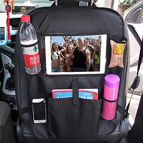 You Gai Car Back Seat Organizer - Touch Screen Pocket for Tablets up to 10.1" - Multipurpose Use as Auto Seat Back Protector, Kick Mat, Car Organizer