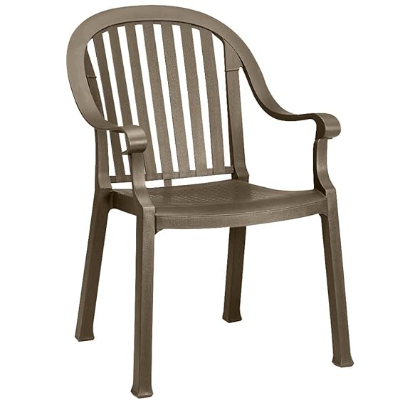 High Back White Plastic Resin Patio Chair Patio Ideas