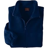 Harriton Men's 8 oz. Full-Zip Fleece 6XL NAVY