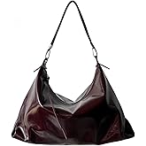 JOLILUNA Burgundy Purse Large Tote Bags for Women Hobo Bag Vegan Leather Tote Bag Aesthetics Bag