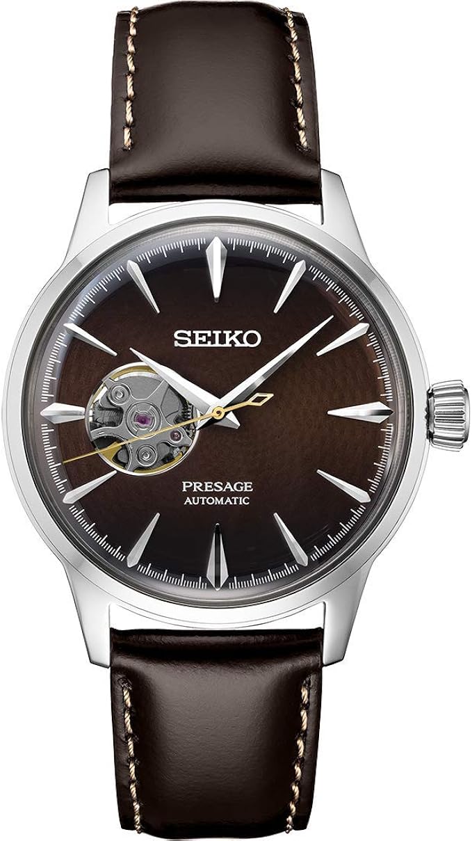 seiko men's automatic presage stainless steel bracelet watch 40.5 mm