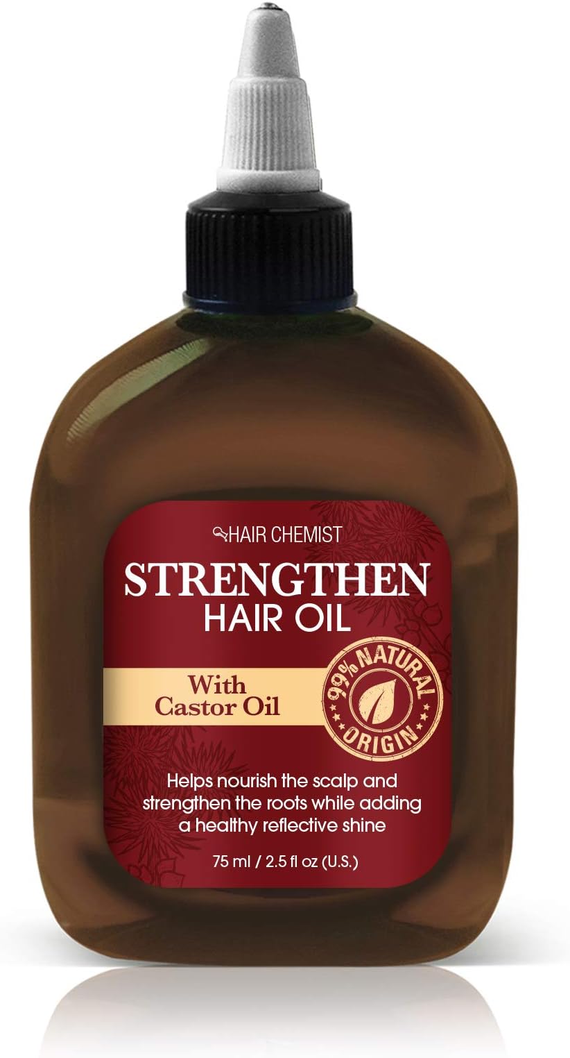 Hair Chemist Strengthen Hair Oil with Castor Oil 2.5 ounce (2-Pack)