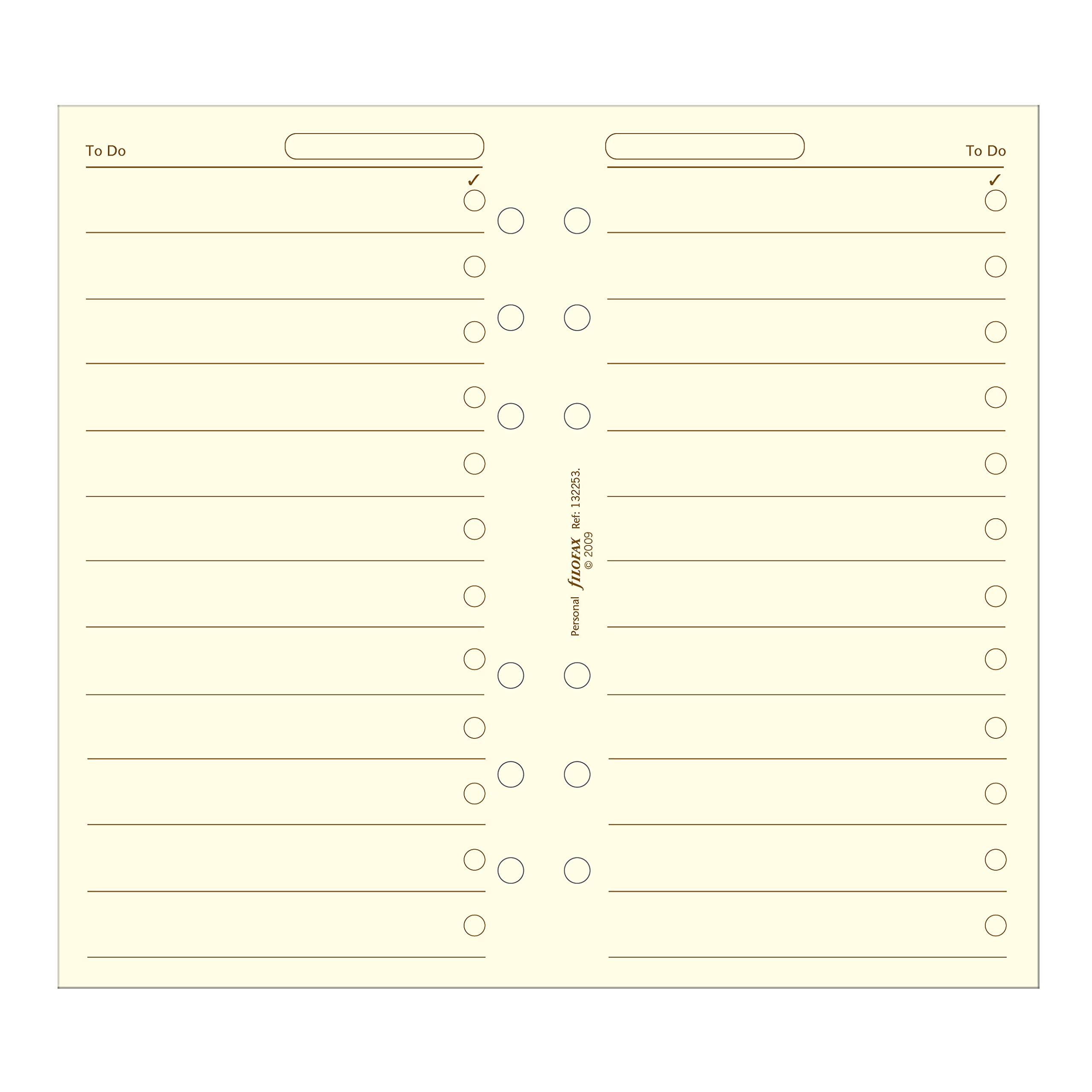Filofax to Do List Cotton Cream (B132253)
