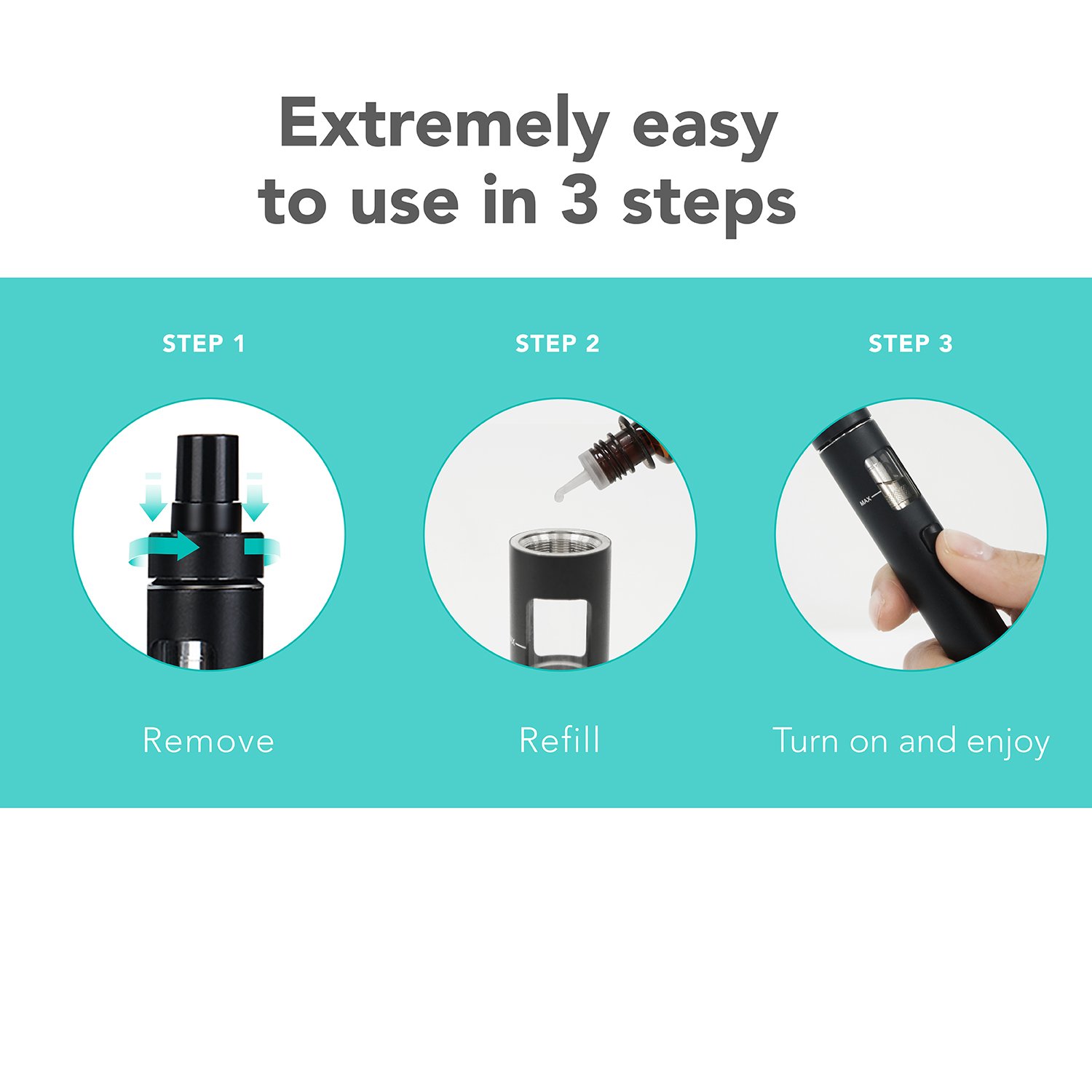 Kebor® Cloud Pen 30W E Cig Cigarette Vape Starter Kit 1500mAh with Nicotine-Free Eliquid Ecig Shisha Pen Full Complete Set 2mL Top Refill Tank Atomiser with Child Lock 0.4 ohm Airflow Control Sub Ohm Huge Vapor Leather Pouch Electronic Vapi