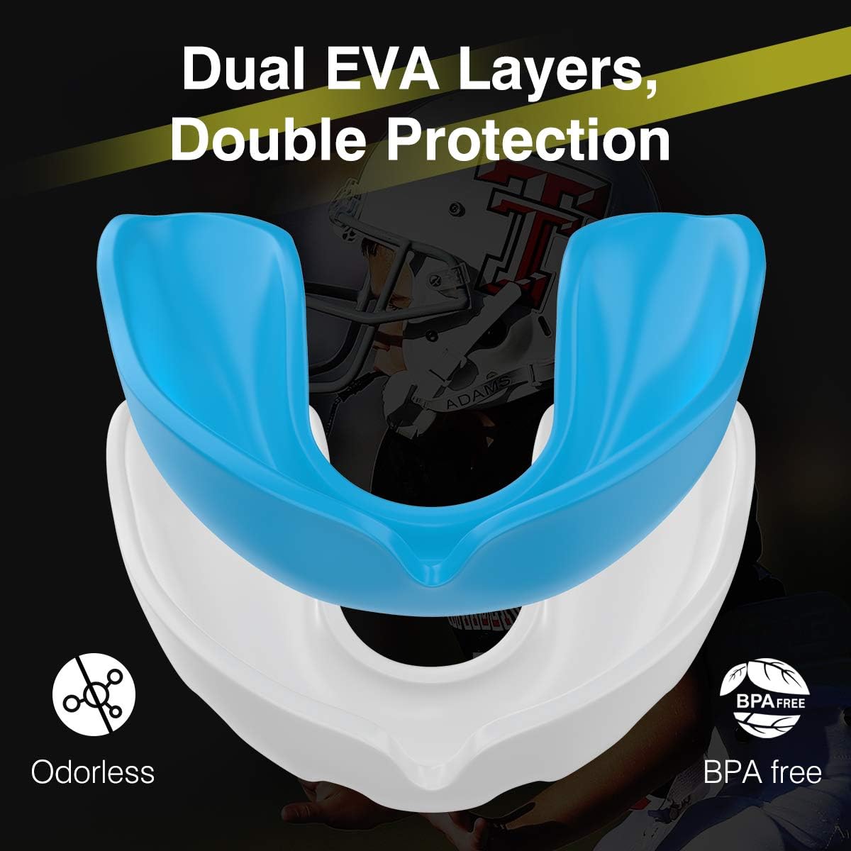Rhino Valley Sport Mouthguard with Vented Case, for Youth and Adult, [3 Pack] BPA Free, Upper and Lower Teeth Protection, Fit Athletic Mouth Guards for MMA, Boxing, Taekwondo, Hockey and Other Sports : Sports & Outdoors