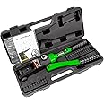 AMZCNC 16 Ton Hydraulic Wire Crimper Battery Cable Lug Terminal Crimping Tool WIth Standard US cable Dies,Crimps 6 AWG to 600 MCM, Cable Crimping Tool ​with 13 Pairs of Standard US cable Dies