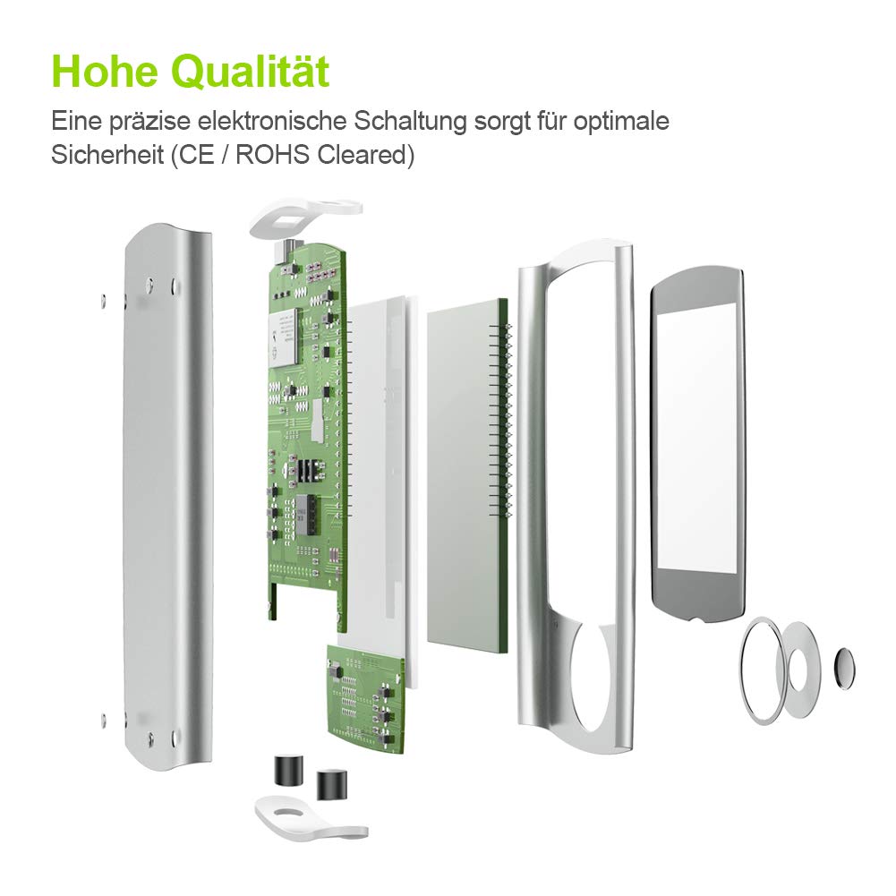 Auvon Tens Device, Rechargeable Stimulation Device for Pain with 24 Training Programmes, 2 Channels and 10 Pieces 2 x 2 Inch Premium Electrode Pads with Patented Design