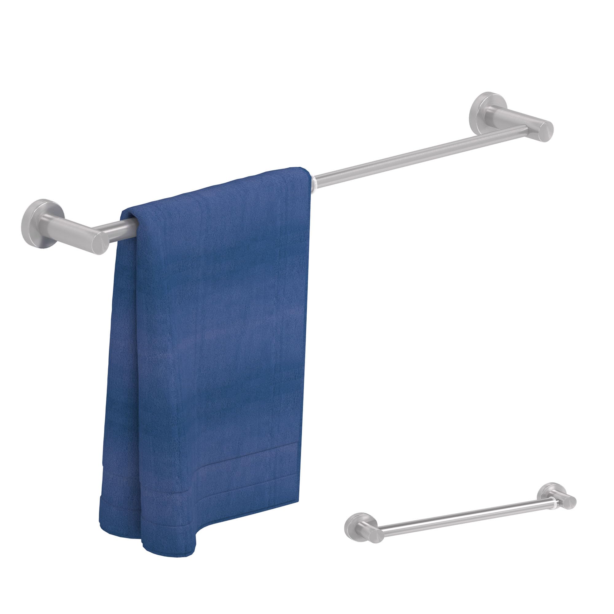 Photo 1 of Adjustable Towel Bar, HOMOTEK Economical Bathroom Towel Holder Rod from 12 Inch to 22 Inch Single Towel Racks, Wall Mount Towel Rail, Towel Hanger Hook for Kitchen(1 Pack Brushed Stainless Steel)