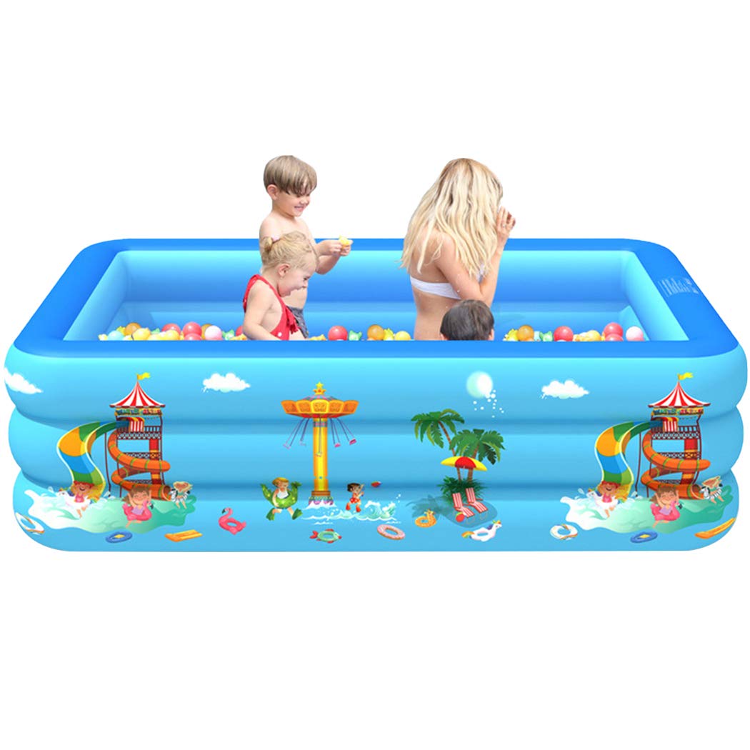 Dorakitten Children Swimming Pool Inflatable Rectangular Lounge Pool