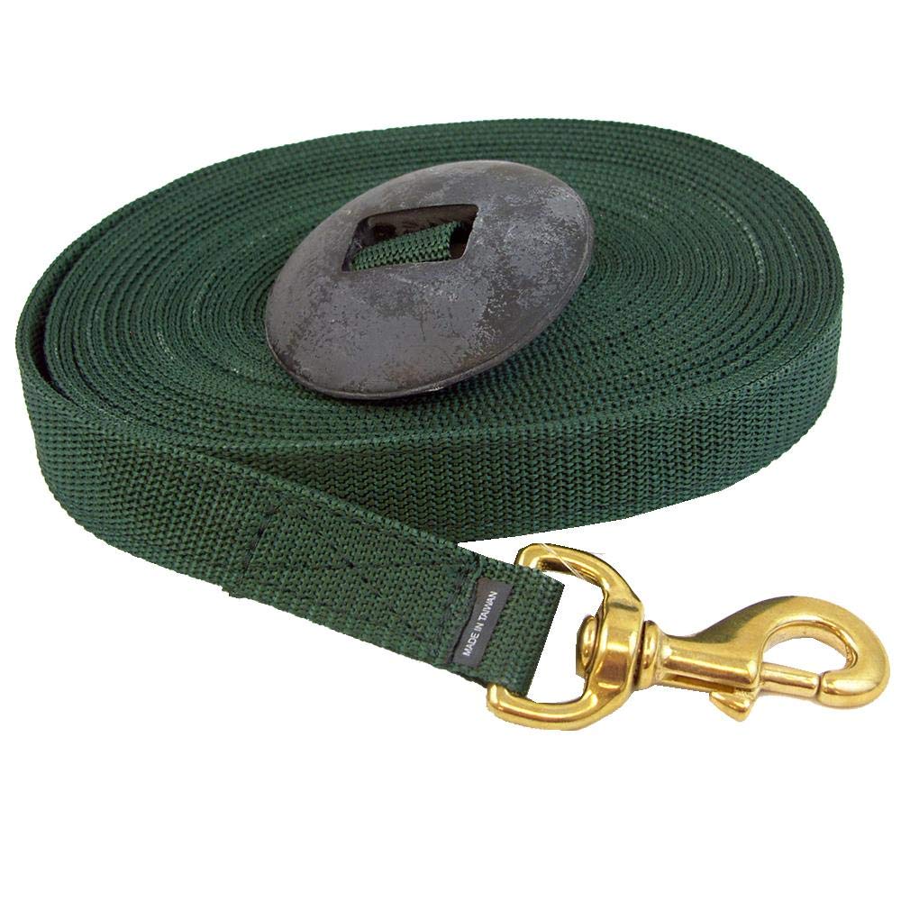 Intrepid International Lunge Line with Rubber Stopper, Hunter Green, 25-Feet