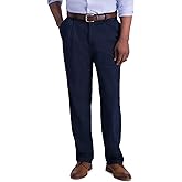 Haggar Men's Iron Free Premium Khaki Classic Fit Pleat Front Expandable Waist Casual Pant(Regular and Big & Tall Sizes)