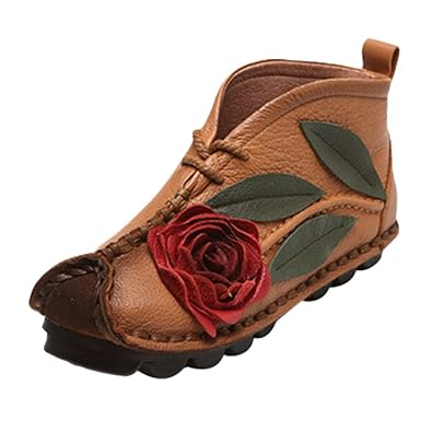 Vogstyle Damen Blumen Handgemachte Weich Sole Schuhe