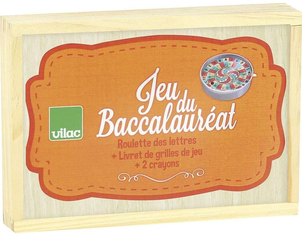 Vilac P'tit Bac Cymbal Game, Multicoloured, Wooden Case with Wheels, Play Bar, 2 Pencils, Age 6+