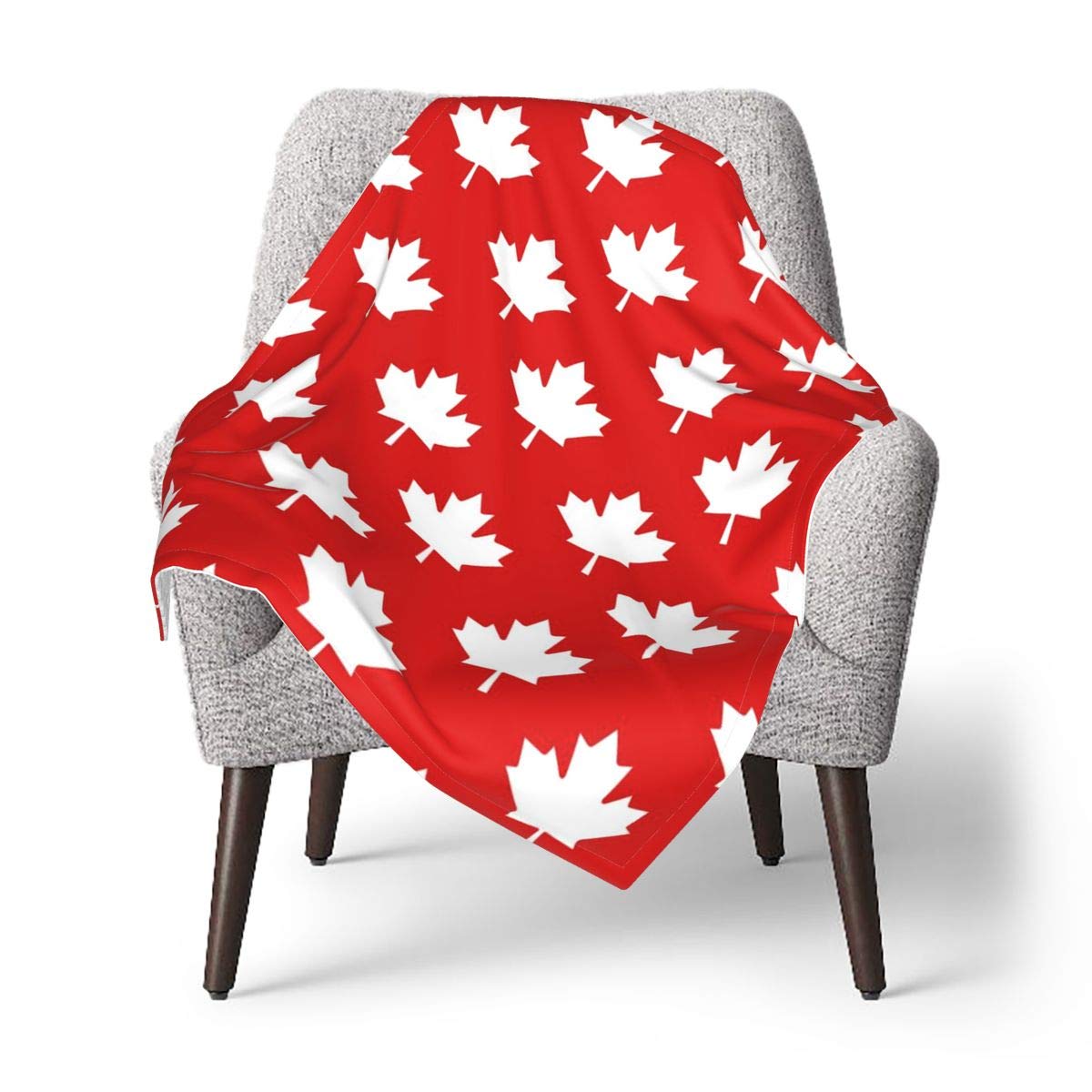 Maple Leaf Pattern Baby Blanket Small Size Blankets