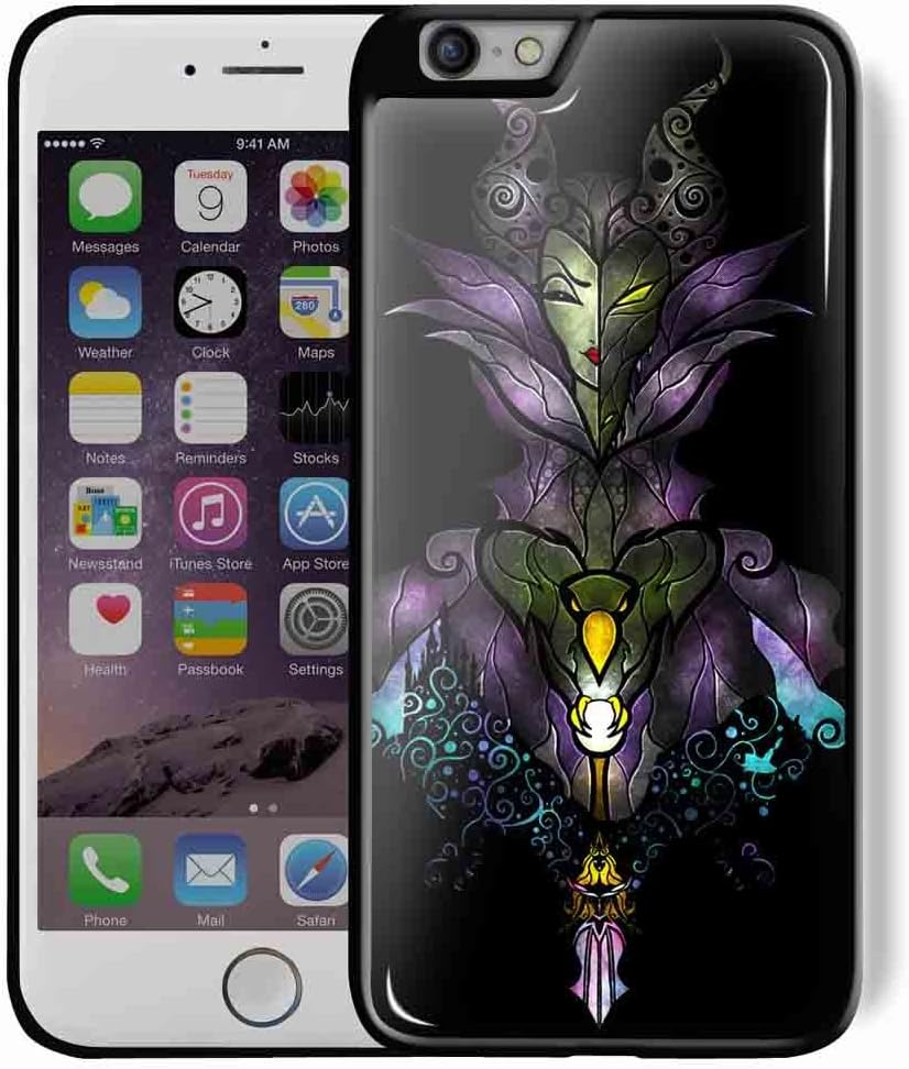 Maleficent Sleeping Beauty Stained Glass for iPhone 6 Plus/6s Plus Black case