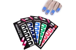 WEILUSI 50pcs Nail Polish Protector for Fingers U-Shape Tape Polish Guards Nail Art Plastic Peel Off Sticker Cuticle Protectors Disposable 5 Sheets