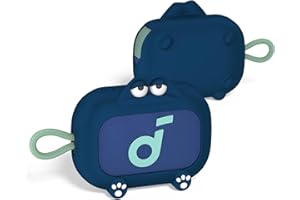 WACANC for Anker Soundcore Select 4 Go Speaker Cartoon Cute Silicone Case Cover, Anti Scratch Shockproof Protective Skin Cover Compatible with Soundcore Select 4 Go Bluetooth Shower Speaker (Deep Blue)