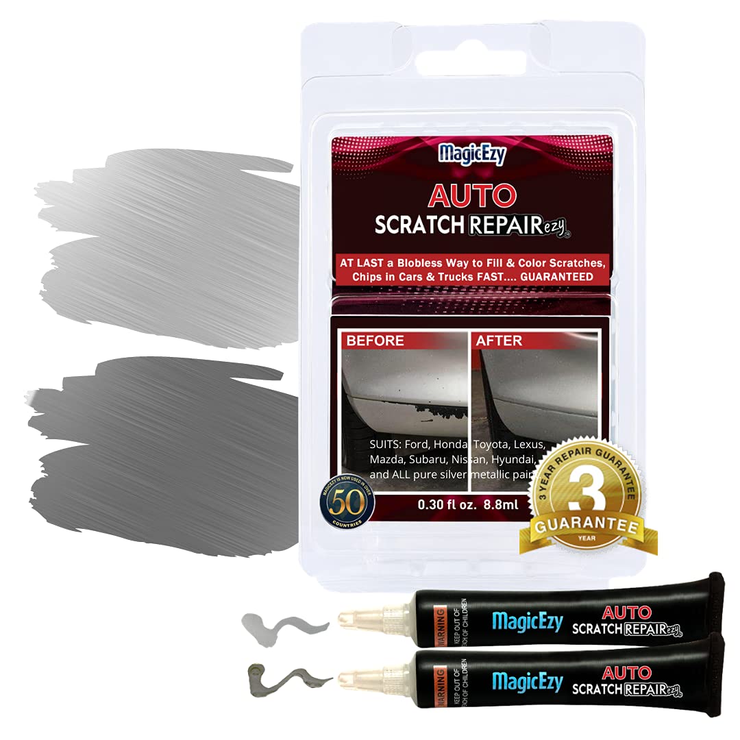 MagicEzy Auto Scratch RepairEzy - (Silver Kit) - Auto Touch Up - Car Paint Scratches and Chip Repairs - All Makes and Models