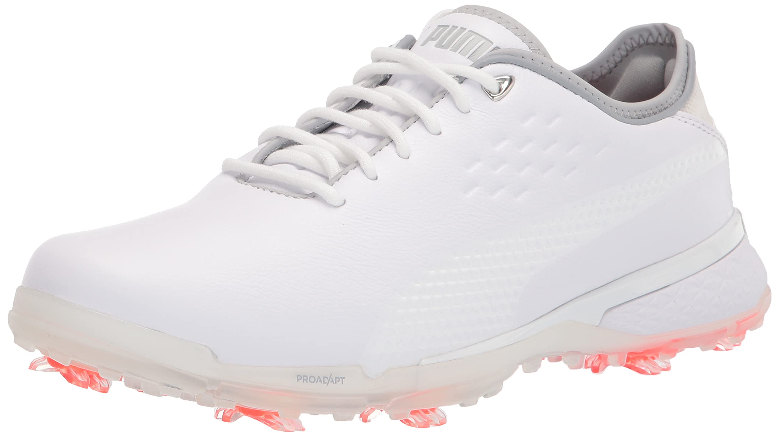 Puma Golf Men’s Proadapt Delta Golf Shoe, Puma White/Puma White, 12.5