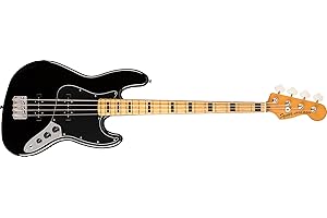 FENDER Squier Classic Vibe 70s Jazz Bass, Black, Maple Fingerboard