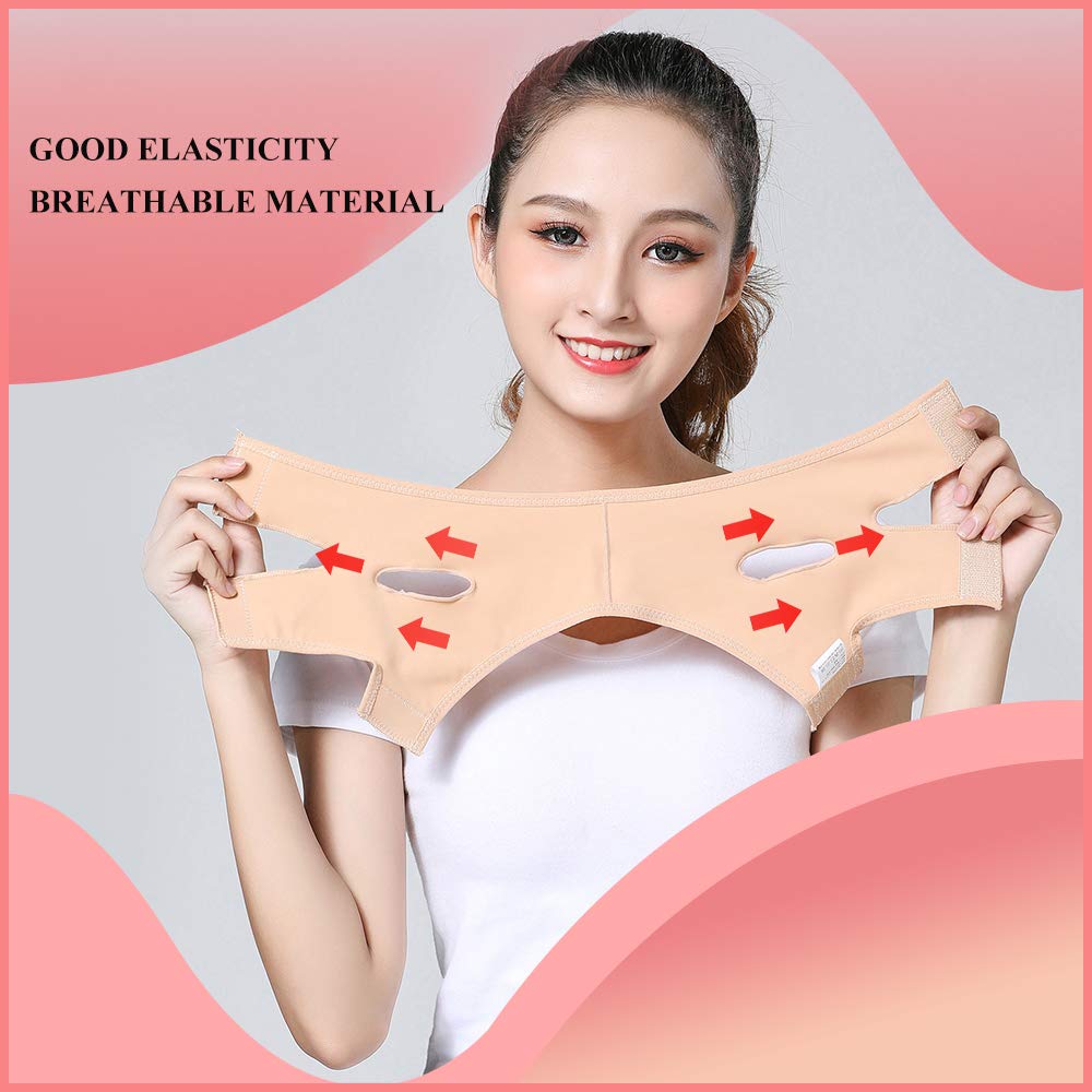 Double Chin Reducer Strap, Reusable Pain-Free V Line Face Lifting Belt Bandage Great for Women Men Eliminate Sagging Skin, Lifting Firming Skin, Anti Aging, Anti Wrinkle: Beauty