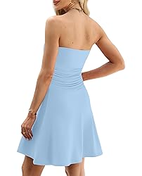 OFEEFAN Womens Summer Dresses 2025 Strapless Tube