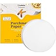 Katbite 6 Inch 200Pcs Parchment Paper Rounds, Round Baking Sheets Paper, Uses for Cake Baking, Patty Separating, Tortilla Wra