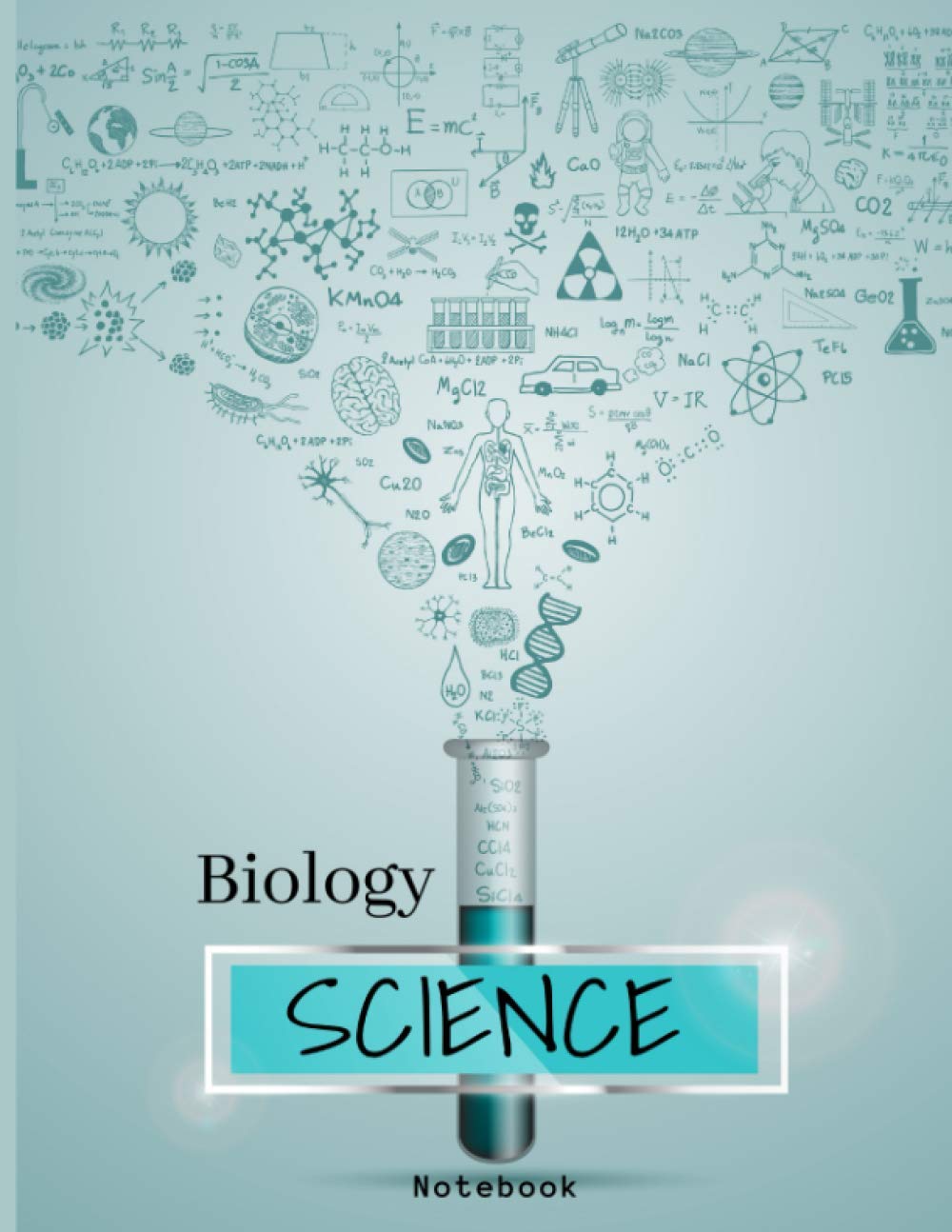Science Biology Notebook: wide Ruled Notebook for School/College students. Size 8.5 x 11 in Pages 120