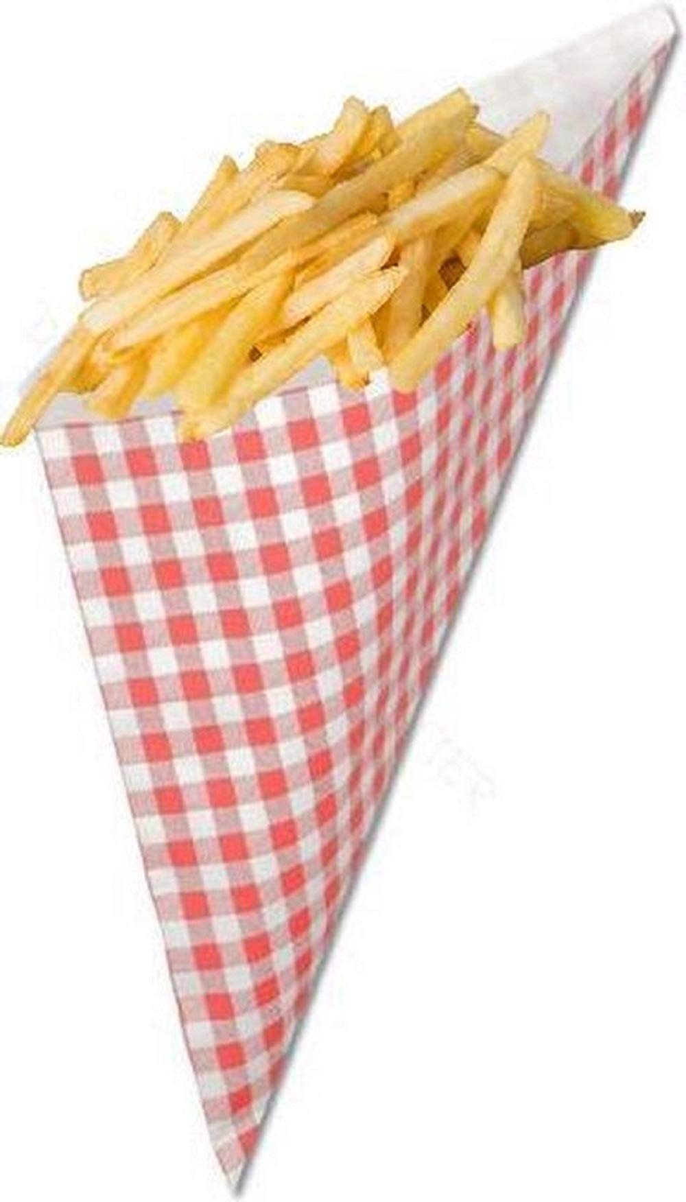 AhGuwa – Disposable Paper Cone for Chip and Churros, Take-Out, 14x14x20 cm (100)