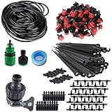 KORAM 100ft 1/4" Blank Distribution Tubing Irrigation Gardener's Greenhouse Plant Cooling Suite Watering Drip Repair and Expansion Kit Accessories include Universal Spigot Connector IR-2F