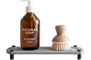 Dorai Home Sink Caddy – Dries Instantly and Prevents Moisture Buildup – Stainless Steel Feet with Rubber Bottom – Functional Design Created for The Modern Home – Slate