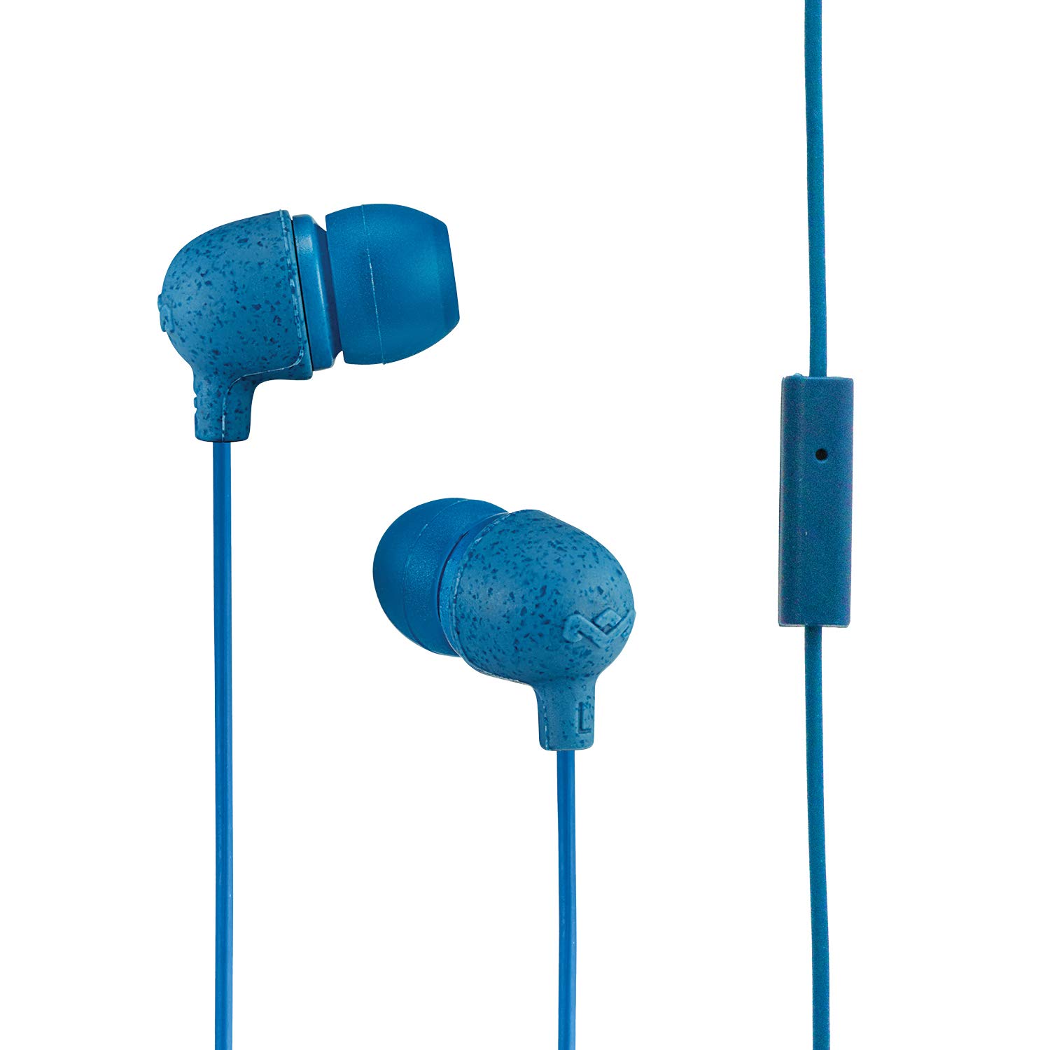 House of Marley Little Bird In-Ear Headphones, In-Line Microphone Control Earphones, Noise Isolating 9 mm Driver, Earbuds Included in 2 Sizes for Lasting Comfort, Sustainably Crafted Sound- Navy